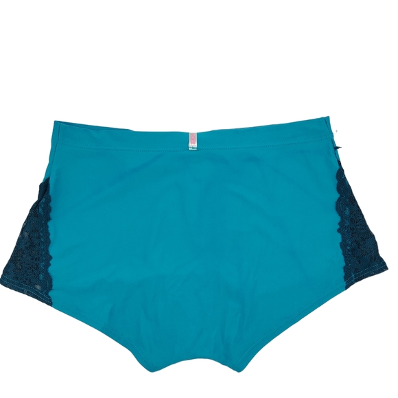 PINK Victoria's Secret Low Rise Lace Boyshort Women's Size Small Blue - Picture 2 of 11